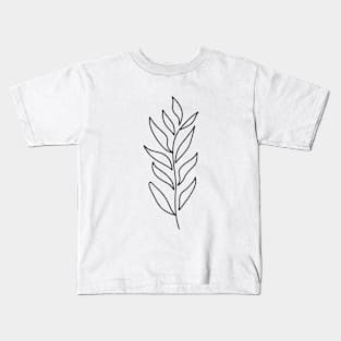 Bended Flora (Black) Kids T-Shirt